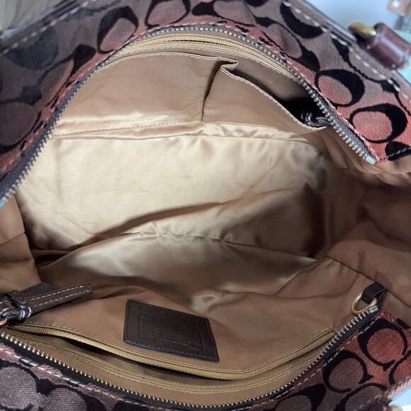 Y2K Coach Patchwork Tote Bag 13516 (Brown Multi) + Bonus Checkbook Holder - Picture 7 of 12